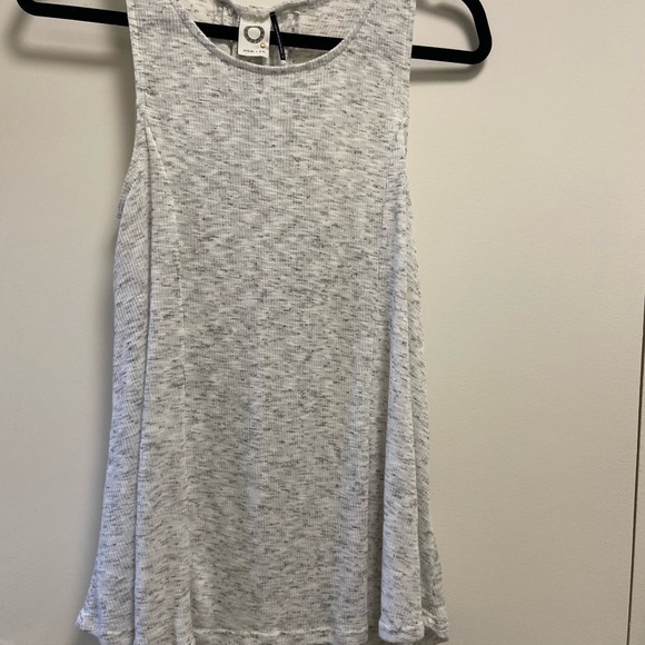 Anthropologie Akemi + Kin grey tank top swing top lace up back size medium - Picture 2 of 4